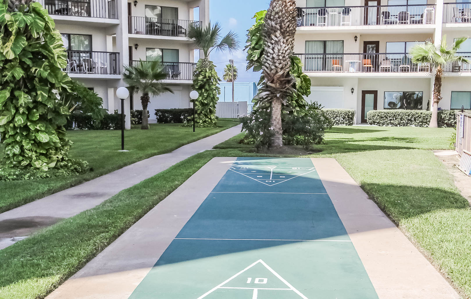 Outdoor amenities at VRI's Royale Beach and Tennis Club.